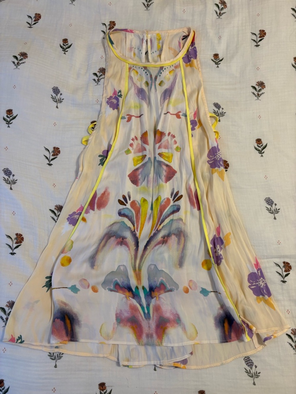 Flowy free people watercolor dress
